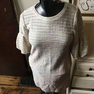 Ann Taylor Loft NWT striped bell sleeve S shift dress